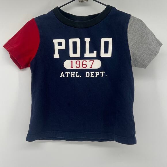 Ralph Lauren Polo 1967 Colorblock Tee (18M) + Converse All Star Red (5C) - Picture 2 of 11